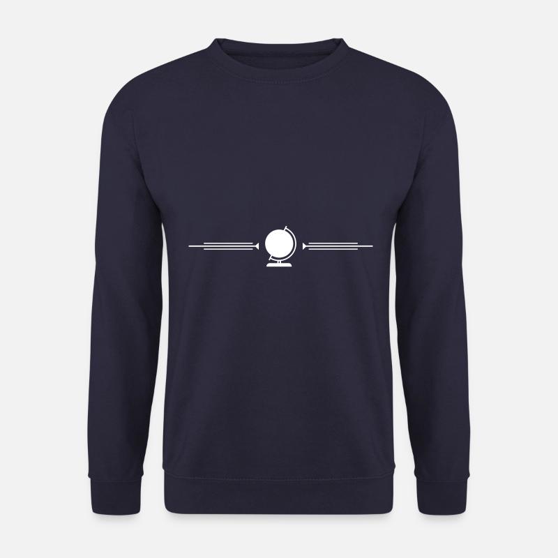 Globe Line icon - Unisex Sweatshirt - navy