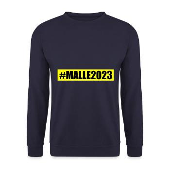 Malle 2023 - Unisex Sweatshirt - navy - Front - Alina (178cm) & Michal (187cm)