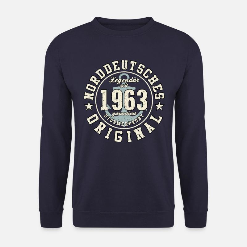 60. Geburtstag Norddeutsches Original geboren 1963 - Unisex Pullover - Navy