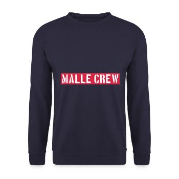 Malle Crew - Unisex Sweatshirt - navy - Front - Alina (178cm) & Michal (187cm)