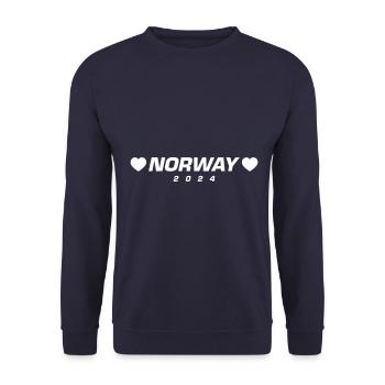 Norvège 2024 Coeur - Sweat-shirt Unisexe - marine - Devant - Alina (178cm) & Michal (187cm)