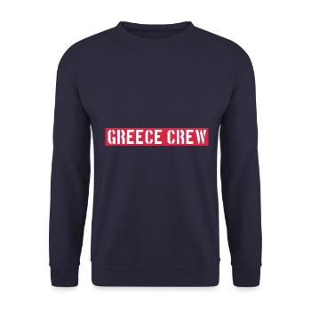 Greece Crew - Unisex Pullover - Navy - Vorne - Alina (178cm) & Michal (187cm)