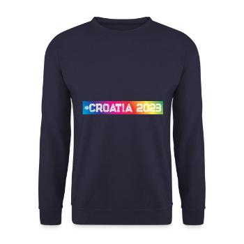 Croatia 2023 Colorful - Unisex Sweatshirt - navy - Front - Alina (178cm) & Michal (187cm)