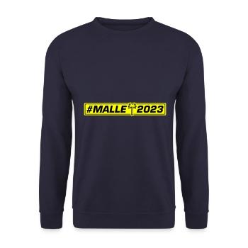 Malle 2023 - Unisex Sweatshirt - navy - Front - Alina (178cm) & Michal (187cm)