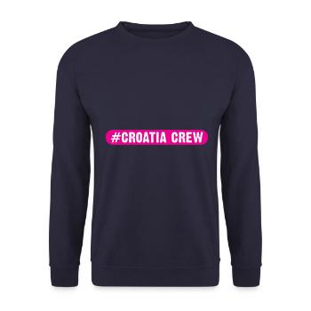 Croatia Crew - Unisex Sweatshirt - navy - Front - Alina (178cm) & Michal (187cm)