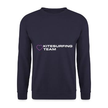 Kitesurfing Team Herz - Unisex Pullover - Navy - Vorne - Alina (178cm) & Michal (187cm)
