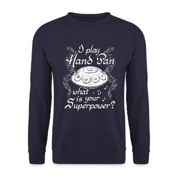 Handpan - Unisex Pullover - Navy - Vorne - Alina (178cm) & Michal (187cm)