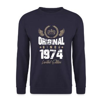 Édition limitée 1974 - Sweat-shirt Unisexe - marine - Devant - Alina (178cm) & Michal (187cm)