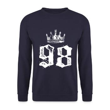 98 Couronne numérique - Sweat-shirt Unisexe - marine - Devant - Alina (178cm) & Michal (187cm)