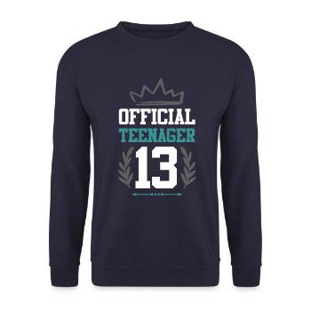 adolescent officiel 13 - Sweat-shirt Unisexe - marine - Devant - Alina (178cm) & Michal (187cm)