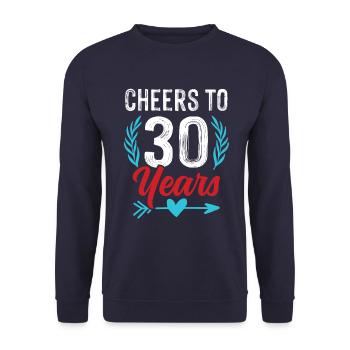 30 jahre birthday - Unisex Pullover - Navy - Vorne - Alina (178cm) & Michal (187cm)