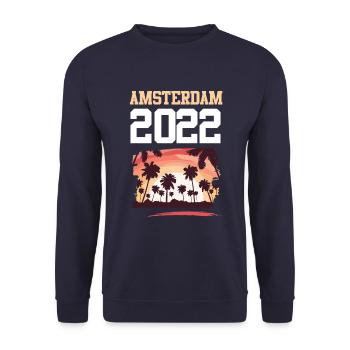 Amsterdam 2022 - Unisex Sweatshirt - navy - Front - Alina (178cm) & Michal (187cm)
