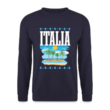 Italia - Unisex Pullover - Navy - Vorne - Alina (178cm) & Michal (187cm)