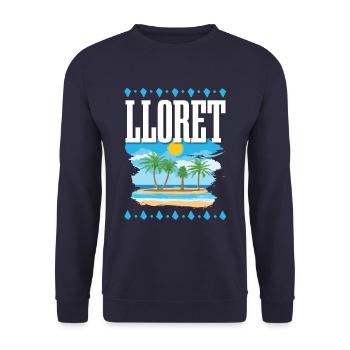 Lloret De Mar - Sweat-shirt Unisexe - marine - Devant - Alina (178cm) & Michal (187cm)