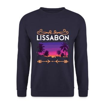 Lisbon - Unisex Sweatshirt - navy - Front - Alina (178cm) & Michal (187cm)