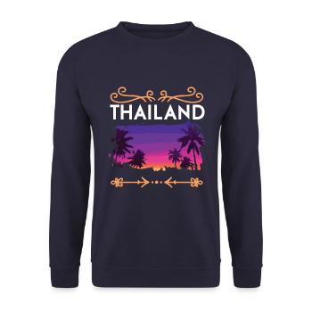 Thailand - Unisex Sweatshirt - navy - Front - Alina (178cm) & Michal (187cm)