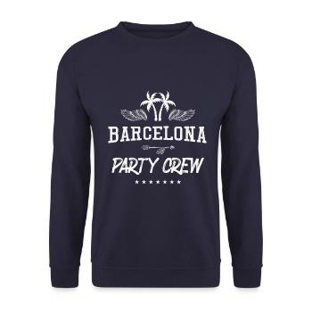 Barcelona Party Crew - Sweat-shirt Unisexe - marine - Devant - Alina (178cm) & Michal (187cm)