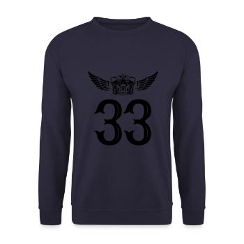 33 Couronne numérique - Sweat-shirt Unisexe - marine - Devant - Alina (178cm) & Michal (187cm)