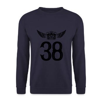 38 Couronne numérique - Sweat-shirt Unisexe - marine - Devant - Alina (178cm) & Michal (187cm)