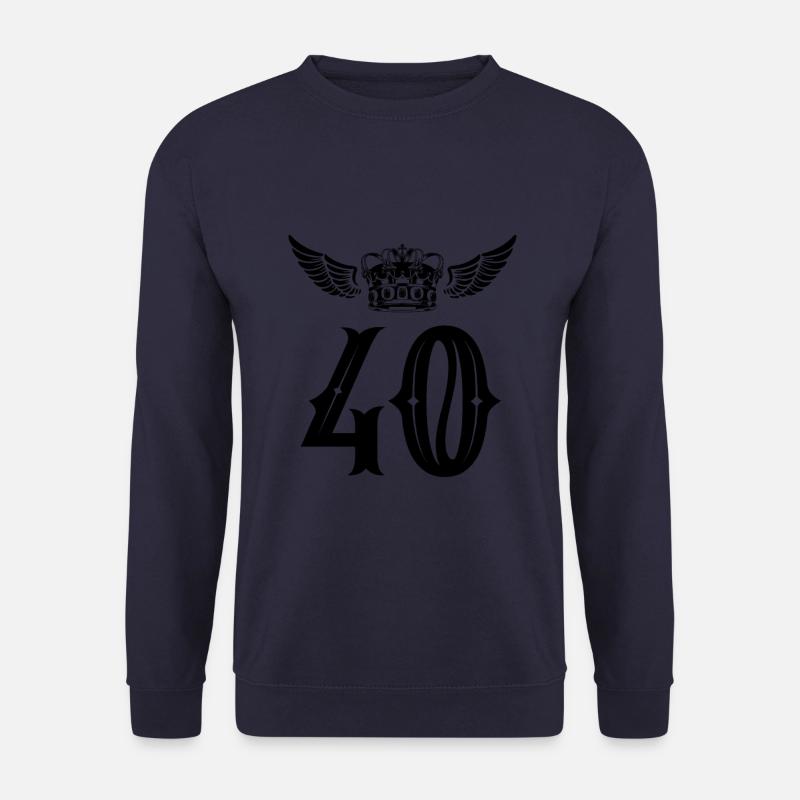 40 Couronne de numéros - Sweat-shirt Unisexe - marine