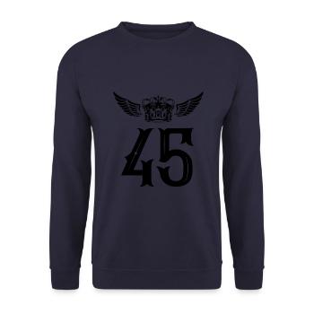 45 Couronne numérique - Sweat-shirt Unisexe - marine - Devant - Alina (178cm) & Michal (187cm)