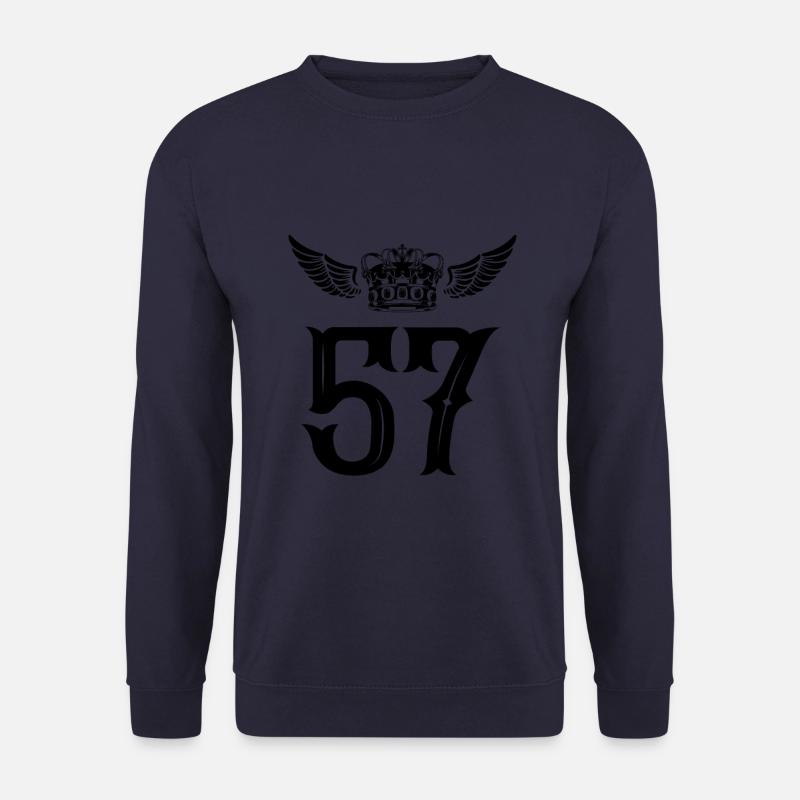 57 Couronne de numéro - Sweat-shirt Unisexe - marine