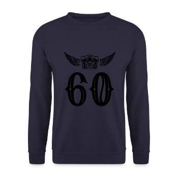 60 Number crown - Unisex Sweatshirt - navy - Front - Alina (178cm) & Michal (187cm)