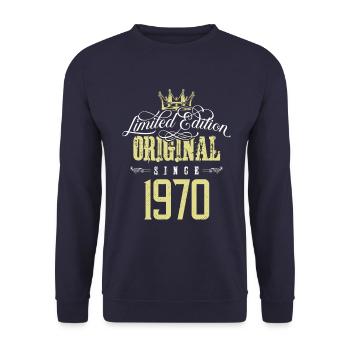 Édition limitée 1970 - Sweat-shirt Unisexe - marine - Devant - Alina (178cm) & Michal (187cm)