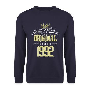 Édition limitée 1992 - Sweat-shirt Unisexe - marine - Devant - Alina (178cm) & Michal (187cm)