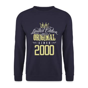 2000 limited edition - Unisex Pullover - Navy - Vorne - Alina (178cm) & Michal (187cm)