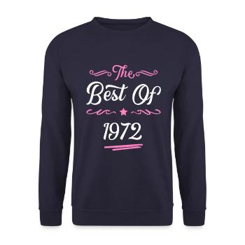 1972 best of - Unisex Sweatshirt - navy - Front - Alina (178cm) & Michal (187cm)