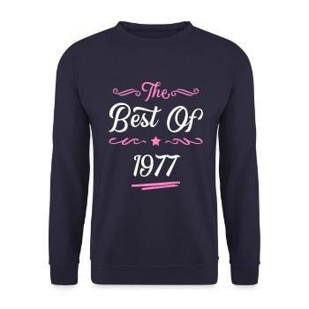 1977 best of - Unisex Sweatshirt - navy - Front - Alina (178cm) & Michal (187cm)