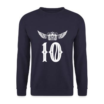 Couronne de 10 chiffres - Sweat-shirt Unisexe - marine - Devant - Alina (178cm) & Michal (187cm)