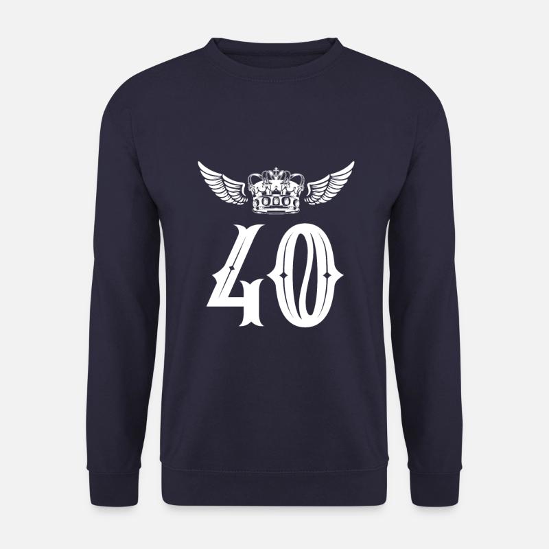 40 Zahl Krone - Unisex Pullover - Navy
