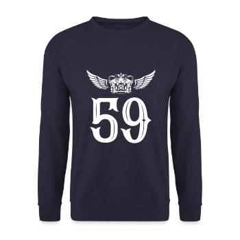 59 Couronne numérique - Sweat-shirt Unisexe - marine - Devant - Alina (178cm) & Michal (187cm)