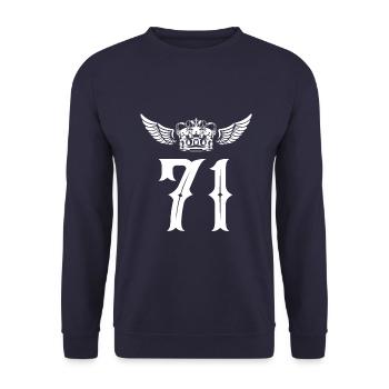 71 Couronne numérique - Sweat-shirt Unisexe - marine - Devant - Alina (178cm) & Michal (187cm)