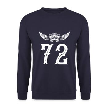 72 Number crown - Unisex Sweatshirt - navy - Front - Alina (178cm) & Michal (187cm)