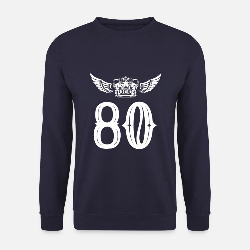 80 Zahl Krone - Unisex Pullover - Navy