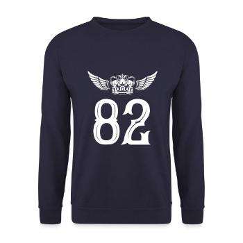 82 Couronne numérique - Sweat-shirt Unisexe - marine - Devant - Alina (178cm) & Michal (187cm)