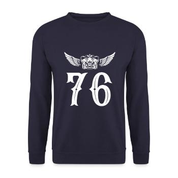 76 Couronne numérique - Sweat-shirt Unisexe - marine - Devant - Alina (178cm) & Michal (187cm)