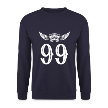 99 Couronne numérique - Sweat-shirt Unisexe - marine - Devant - Alina (178cm) & Michal (187cm)