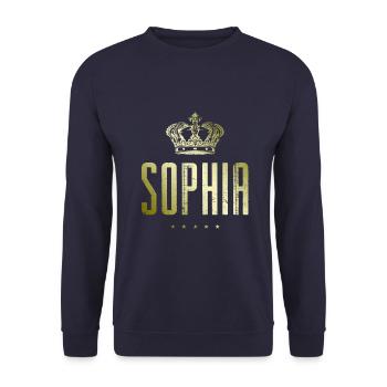 Sophia - Unisex Sweatshirt - navy - Front - Alina (178cm) & Michal (187cm)