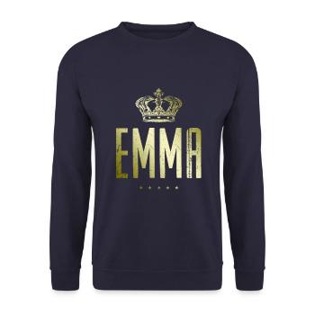 Emma - Unisex Sweatshirt - navy - Front - Alina (178cm) & Michal (187cm)