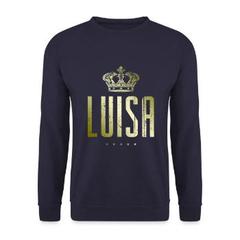 Luisa - Unisex Pullover - Navy - Vorne - Alina (178cm) & Michal (187cm)