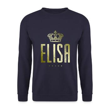 ELISA - Unisex Sweatshirt - navy - Front - Alina (178cm) & Michal (187cm)