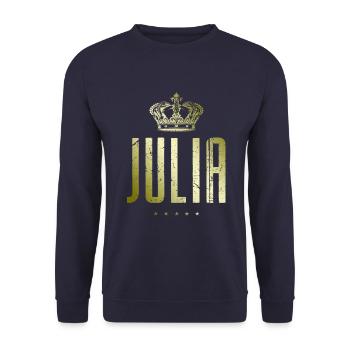 Julia - Unisex Pullover - Navy - Vorne - Alina (178cm) & Michal (187cm)