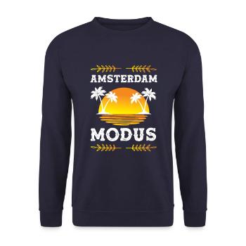 Amsterdam Modus - Unisex Pullover - Navy - Vorne - Alina (178cm) & Michal (187cm)