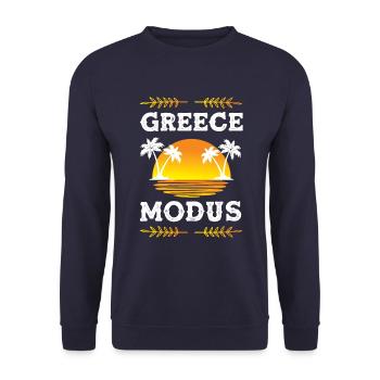 Mode Grèce - Sweat-shirt Unisexe - marine - Devant - Alina (178cm) & Michal (187cm)