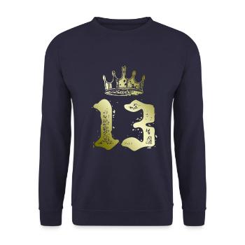 13 Couronne numérique - Sweat-shirt Unisexe - marine - Devant - Alina (178cm) & Michal (187cm)