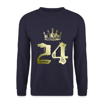 24 Couronne numérique - Sweat-shirt Unisexe - marine - Devant - Alina (178cm) & Michal (187cm)